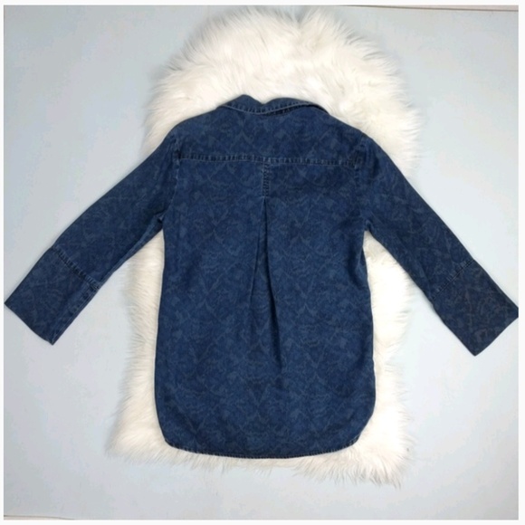 Cloth & Stone for Anthro Printed Chambray Shirt XS - Picture 4 of 7